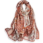 PoeticEHome 100% Mulberry Silk Long Scarf Wrap - Women's Large Oblong Sunscreen Shawl with Gift Packaging