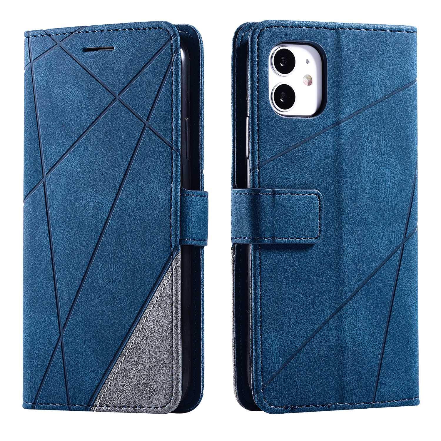 SONWO Case for iPhone 11 Case, Premium Leather Flip Wallet Case Magnetic Closure Card Slots Kickstand Phone Case for iPhone 11, Blue