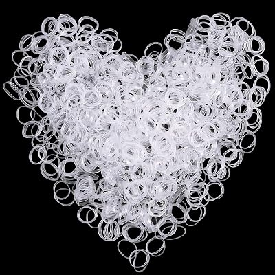 Sularpek Clear Elastic Hair Bands 1000 Pcs Tiny Soft Hair Ties 16mm