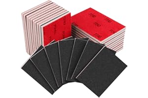 Necosthua 20PCS 3 x 4 Inch 240 Grit Sanding Sponge, Ultra Fine Sanding Sponges Pads, Soft Foam Hand Sanding Block Dry Wet Sandpaper Blocks for Model Drywall Metal Wood Furniture Polishing