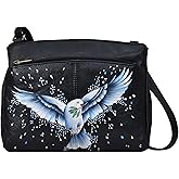 Anna by Anuschka womens Women's Hand-painted Genuine Leather Crossbody Organizer