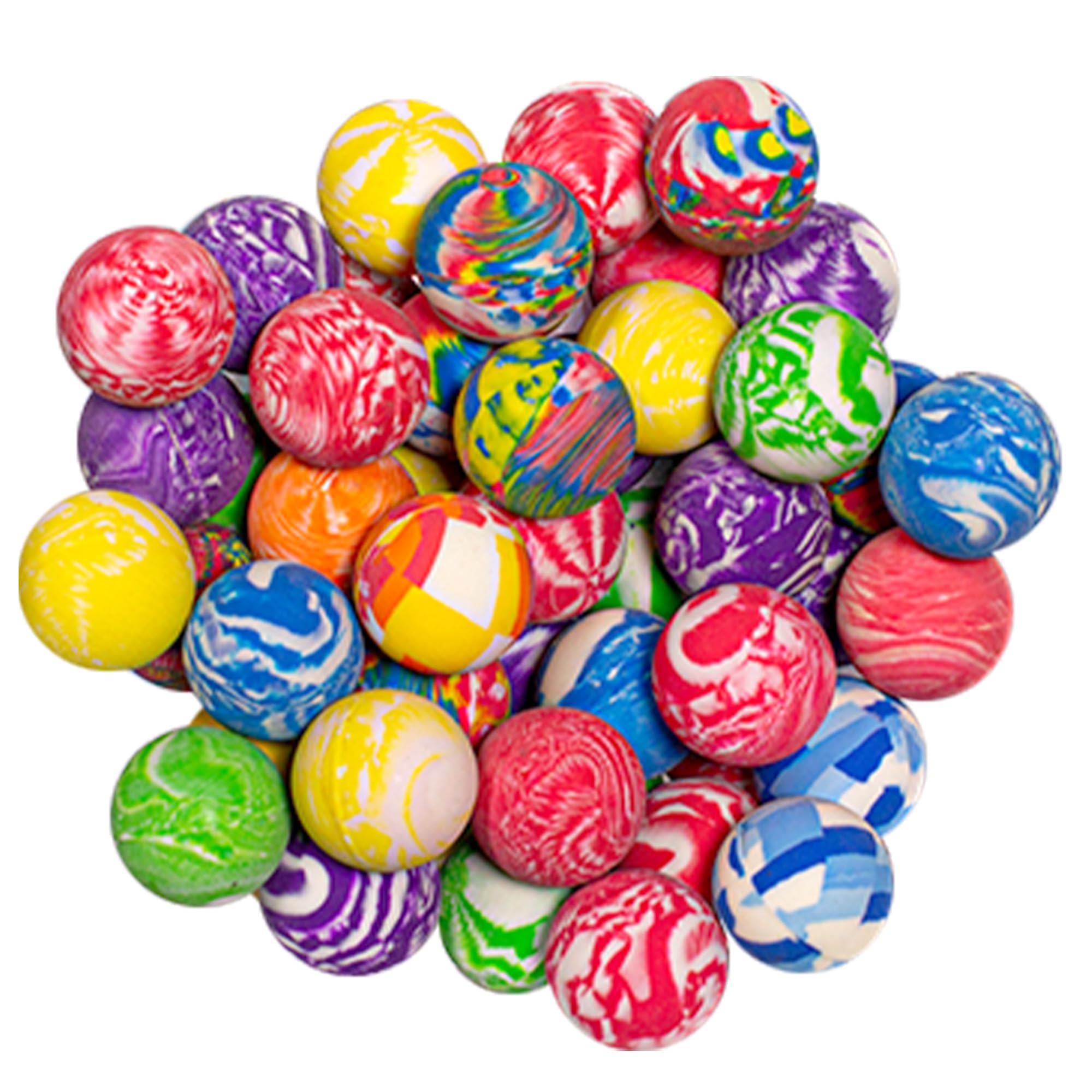 Photo 1 of Fun Central 50-Pack 1.5” Hi-Bounce Balls – Assorted Colorful Designs