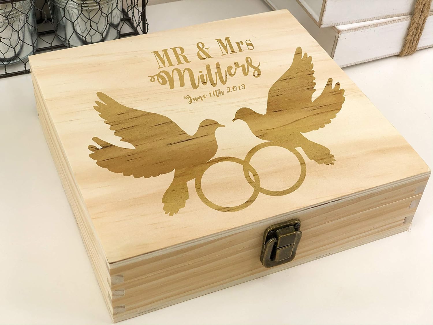 Wedding keepsake box, memory box, gift 