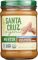 SANTA CRUZ ORGANIC Organic No Stir Dark Roast Creamy Peanut Butter Spread, 16 OZ