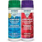 Nikwax Down, Down DUO-Pack, 300ml, Wash-In Cleaning and Waterproofing adds DWR Water Repellency to Down Filled Jackets, Outerwear, Sleeping Bags, Restores and Protects Insulation and Loft