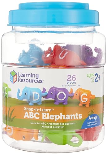 Sorting Math Racer Elephant Learning Resources Snap-n-Learn ABC Elephants - Educational Alphabet ...