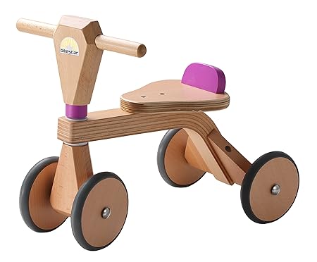 BIKESTAR Rutscher Rutschfahrzeug Rutschauto Lauflernwagen für Kinder und Kleinkinder ab 1 – 1,5 Jahre ? Holz Kinderfahrzeug mit Lenkung und Flüsterreifen ? Berry