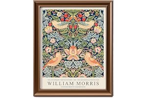 ANERZA Framed William Morris Canvas Wall Art Decor, Vintage Farmhouse Wall Prints for Bedroom Bathroom Office, Rustic Posters for Living Room Aesthetic, Nature Painting Artwork