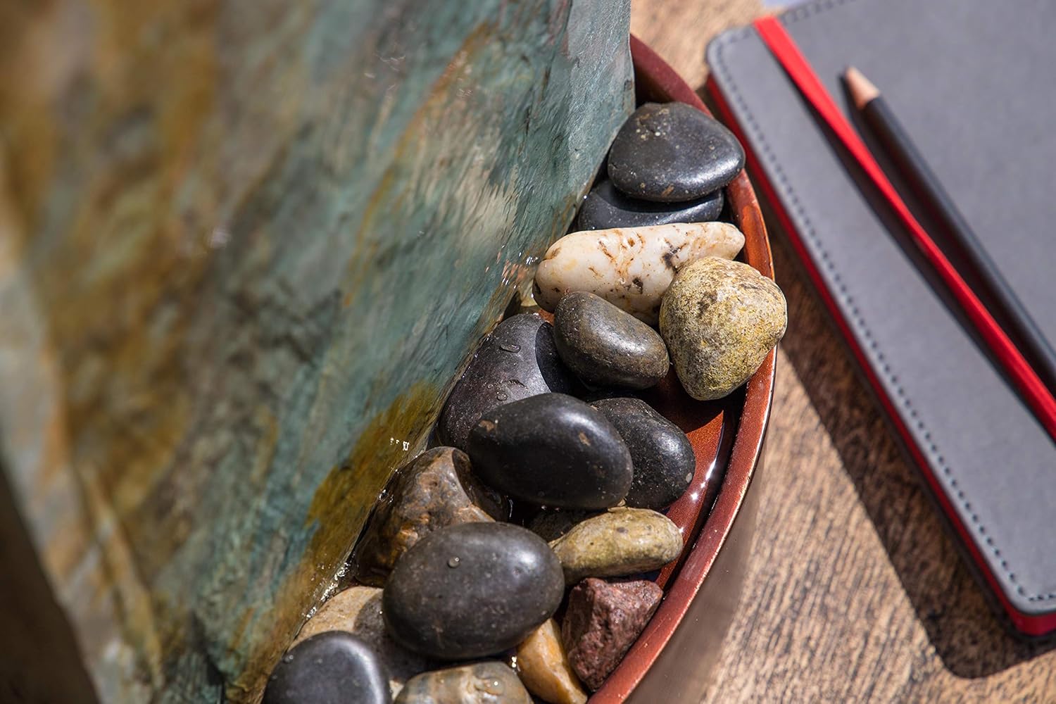 Kenroy Home 51027SLCOP Riverbed Fountains, 26" H, Slate and Copper Finish : Garden & Outdoor