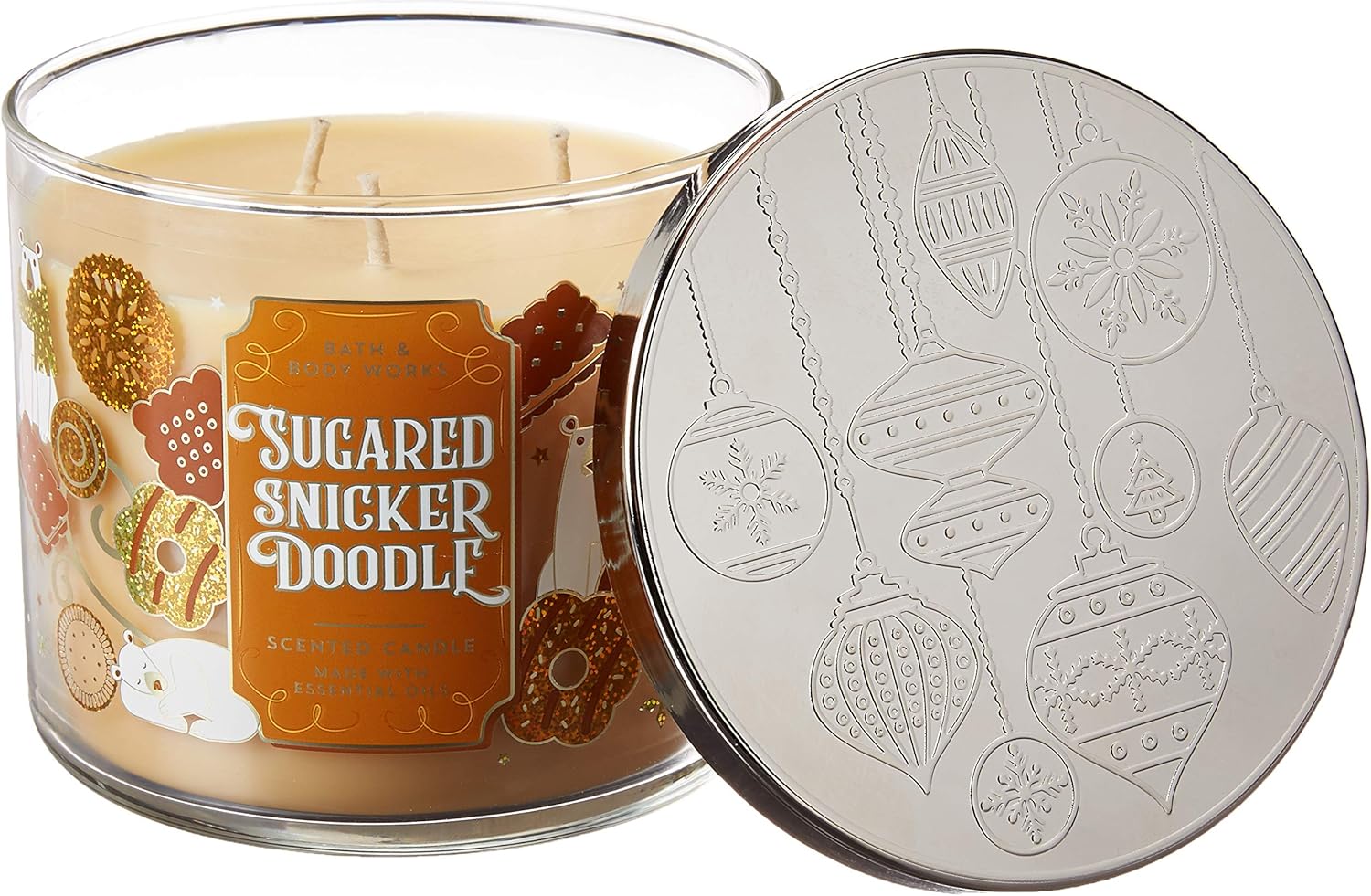 Bath and Body Works 3 Wick Scented Candle Sugared Snicker