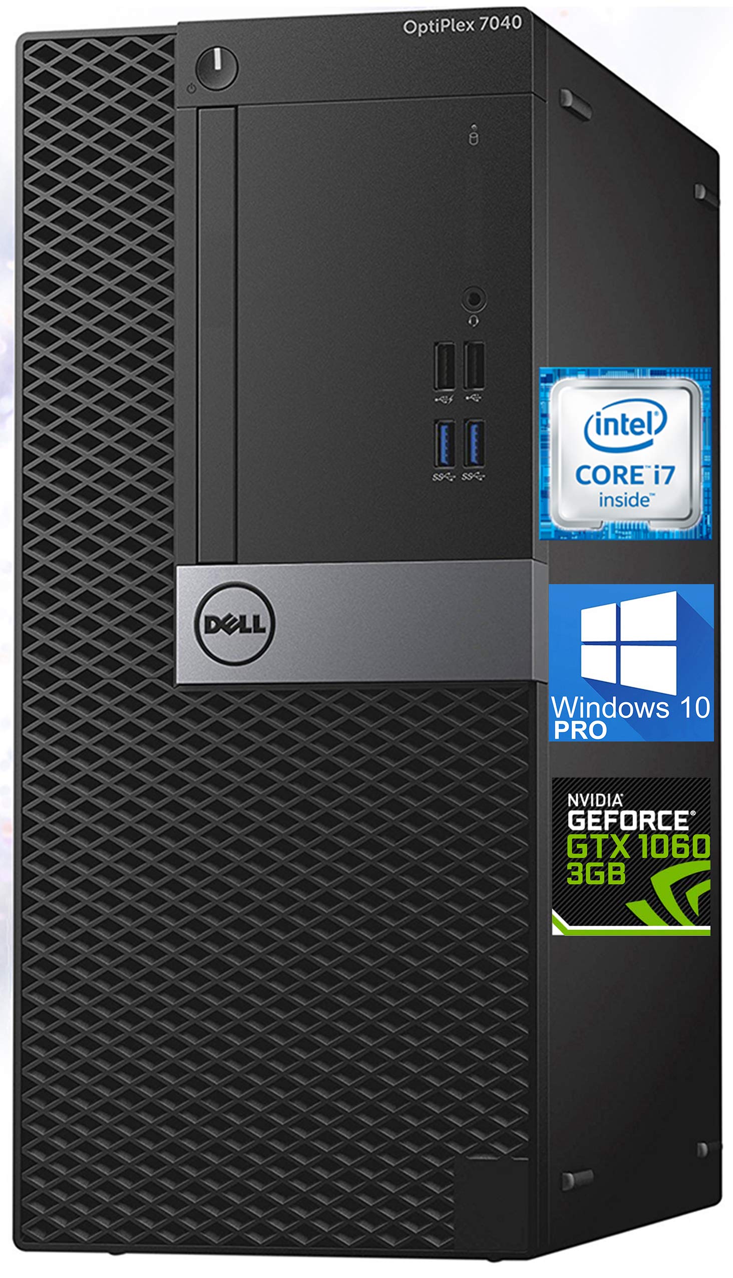 Dell Optiplex 7040 Mini-Tower Desktop PC, Intel Quad Core i7-6700 4.0 GHz, 16GB DDR4, 512GB NVMe SSD