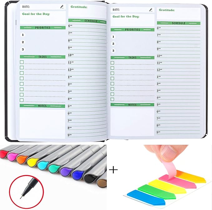 Undated Planner Organizer Daily Organizer, Hourly, Day