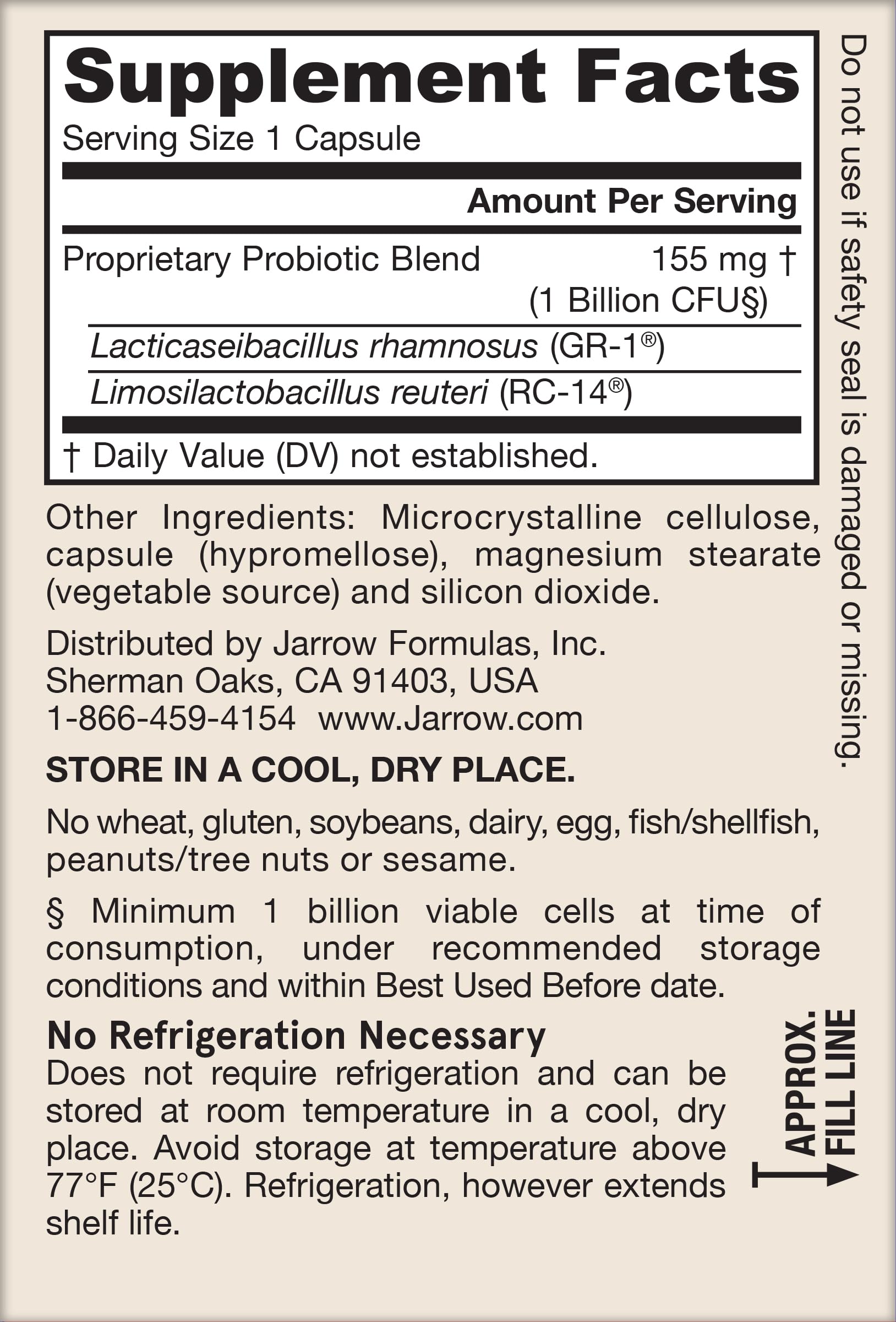 Jarrow Formulas Fem-Dophilus - 1 Billion Organisms Per Serving - 30 Veggie Capsules - Women’s Probiotic - Urinary Tract Health - Up to 30 Servings