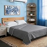 DOWNFORT King Cooling Comforter with Tencel™ Fill for Hot Sleepers & Night Sweats - Lightweight, Breathable, Double-Sided Cold Blanket All Season Thin Bedding (Grey, 106"x 90")