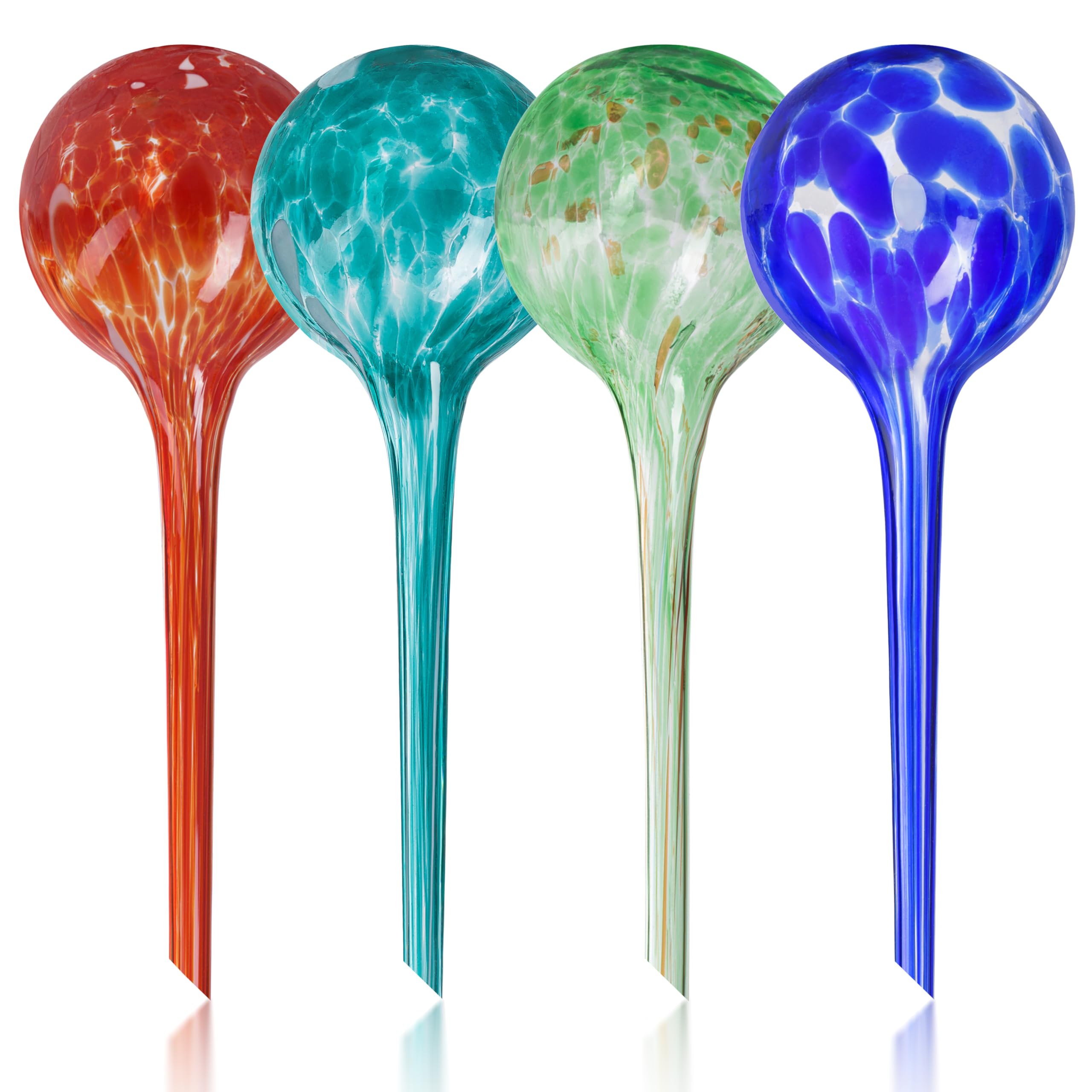 Photo 1 of Mission Gallery Plant Watering Globes Set of 4 - Large Self Watering Globes for Indoor & Outdoor Plants - Multicolored, Automatic, Glass Watering Bulbs for Daily Use, Plant Watering Devices