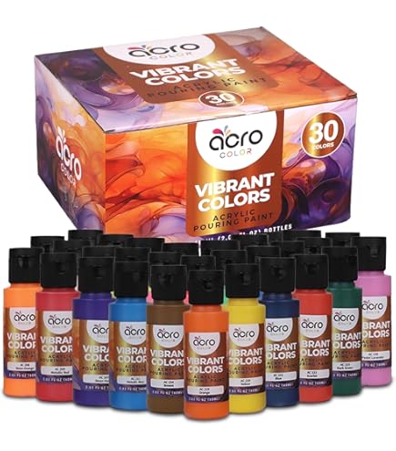American Crafts COLOR POUR - Vernice Per Versamento 240ml - Tonalità Turchese - Premiscelata Con Mezzo Di Versamento - Conforme ASTM D4236 - 3