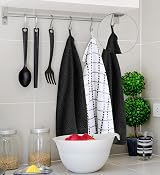Utopia Towels 12-Pack Kitchen Towels 38x64 cm 100% Ring Spun Cotton Black view 7