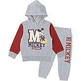 DISNEY Mickey Mouse Boys’ Fleece Hoodie and Jogger Pants Set, 2-Piece Outfit