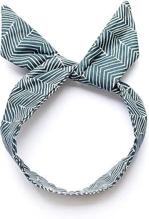 Diadema de alambre, diseño de color verde azulado oscuro, hecho a mano