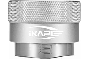 IKAPE Coffee Products, 53MM Coffee Distributor, Gravity Adaptive Espresso Distributor Fits All 53MM Espresso Portafilter, Compatible with 54MM Breville Bottomless Portafilter (Silver)