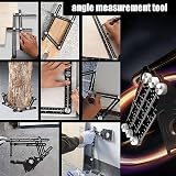 JIRENSH Multi Angle Measuring Ruler Angleizer Template Tool view 6