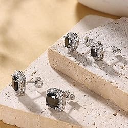 Hayoso Cubic Zirconia Stud Earrings for Women Men