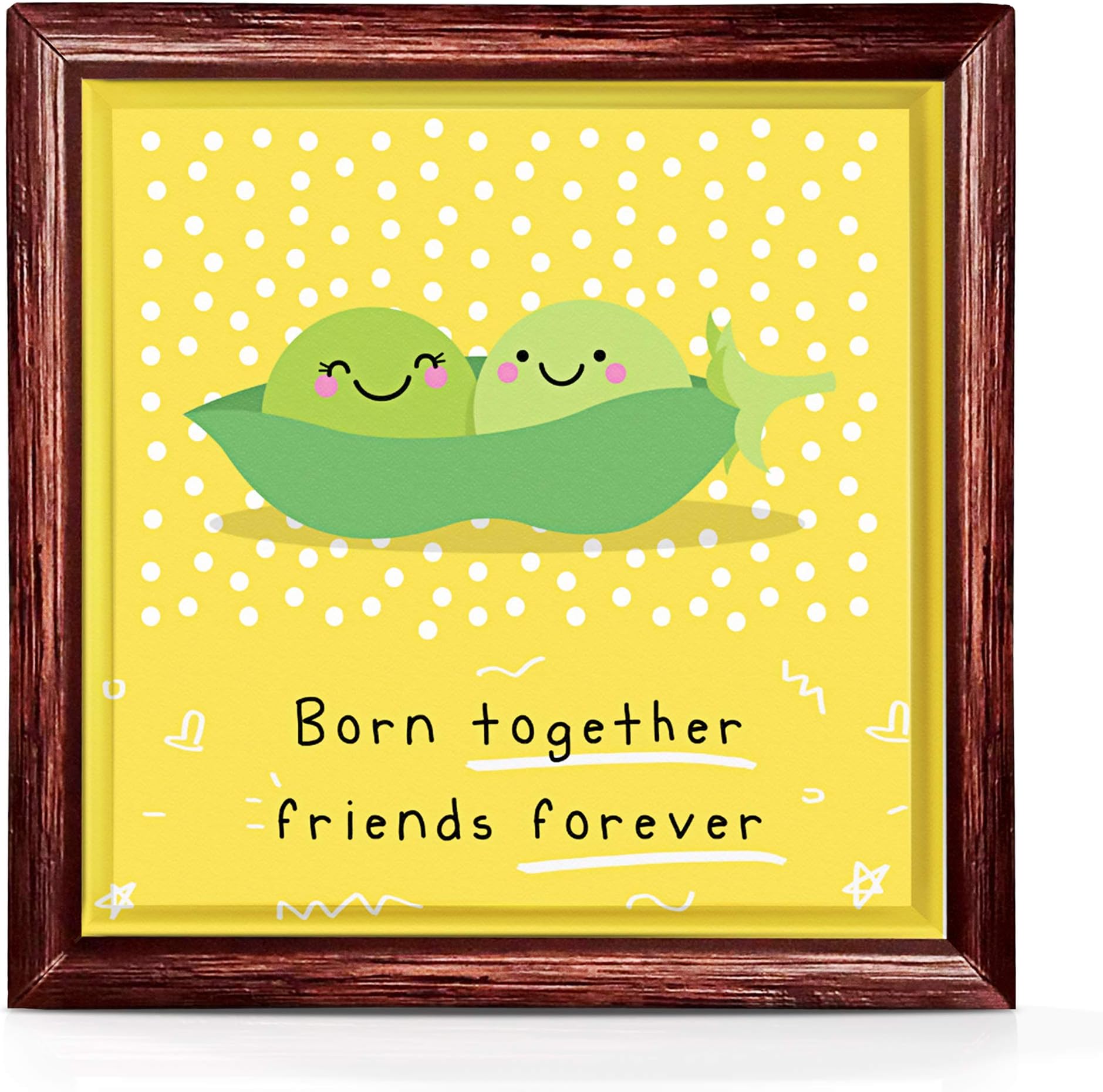 Twin Baby Gifts | 7x7 Ceramic Tile Artwork Gift for Twins | Perfect for Mom | Ideal Baby Gift for Room Decoration | Clinic Decoration