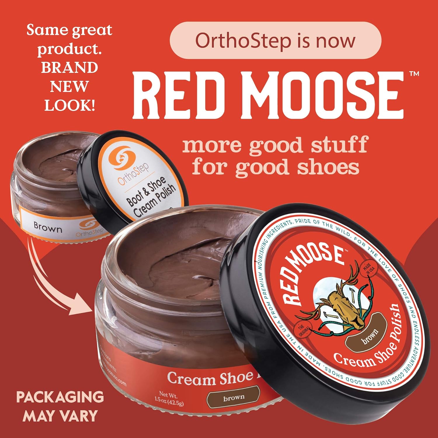 Red Moose Black Boot and Shoe Cream Polish - Made in the USA: Shoes