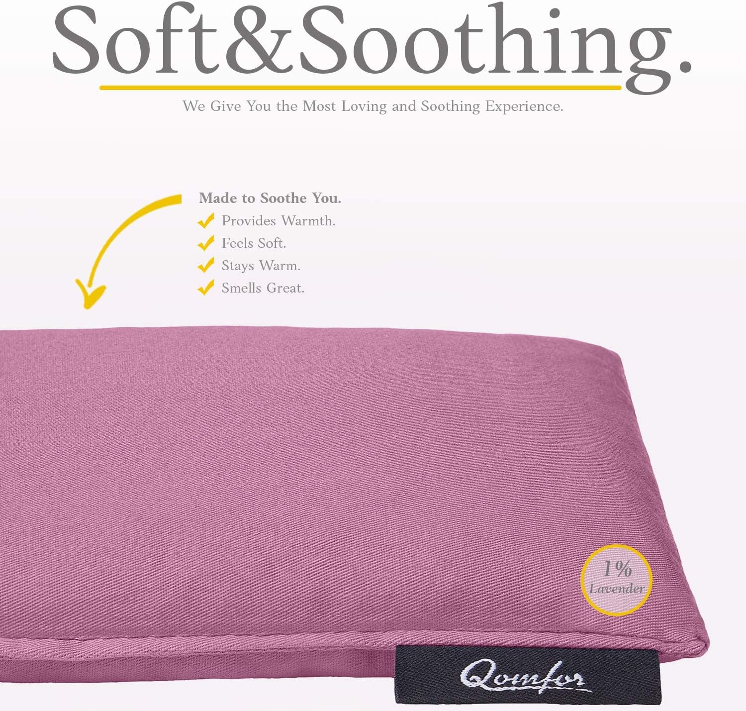 Qomfor Large Wheat Bag for Pain Relief, Microwavable Heat Pack with Lavender, Flexible Heat Pad for Back Neck, Shoulder - Image 3