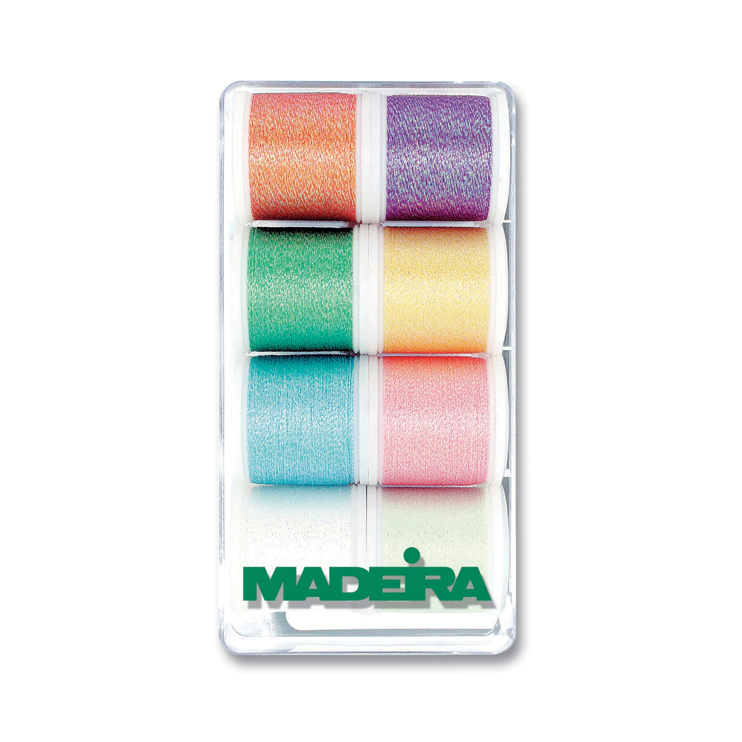 Madeira 'Opal' 8010 Embroidery Box with 8 Metallic Bobbins of 200 m Each