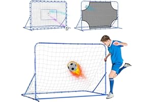 WINTHAI Three Mode Soccer Goal & Rebounder Net & Target Net,Four Targets for Precise Training,Tough-Built for Intense Shots,Quick-Switch Angle Soccer Training for Control/Passing Practice for Kids Teen