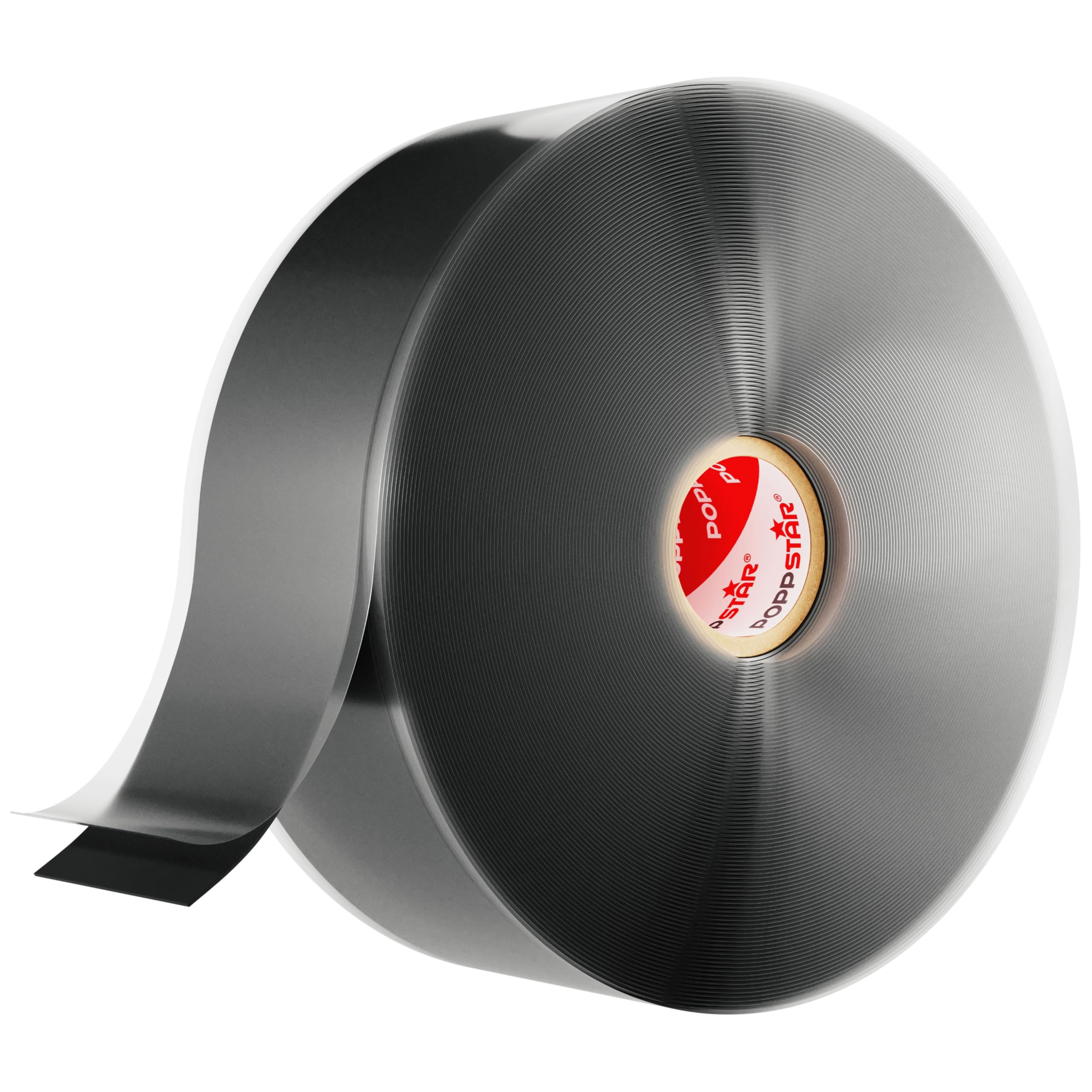 POPPSTAR Self-Fusing Silicone Band, Silicone Tape, 11m x 38mm, Sealing & Insulating Strip (water-tight, air-tight), black, 1 Roll