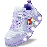AMZKC ZKA Toddler Light Up Shoes for Girls Boys Size 5 to Size 13 Sparkle Walking Running Tennis Casual Fashion Sport