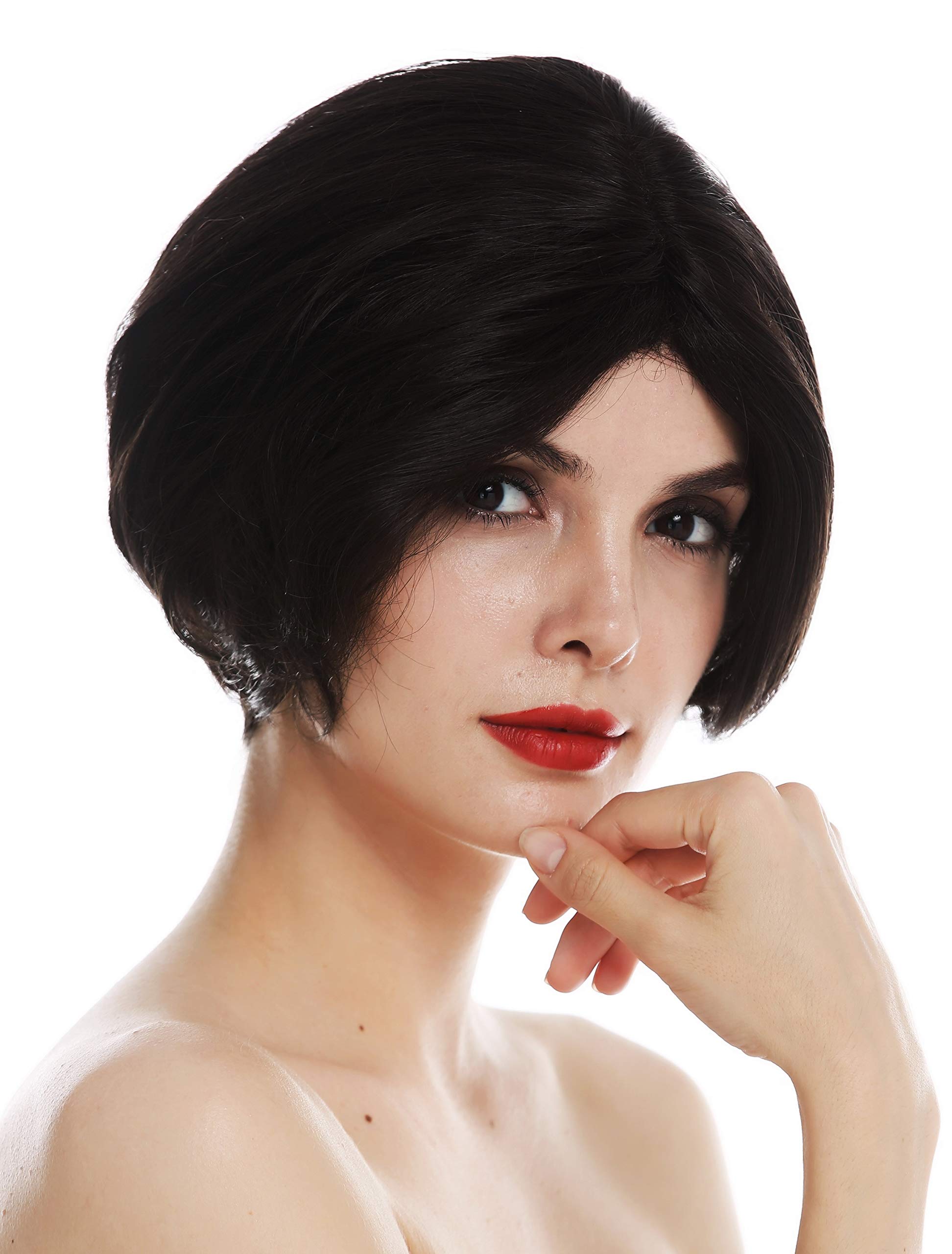 WIG ME UP - CM-137A-MT-3 wig women's wig partial monofilament parting short shab bob dark brown