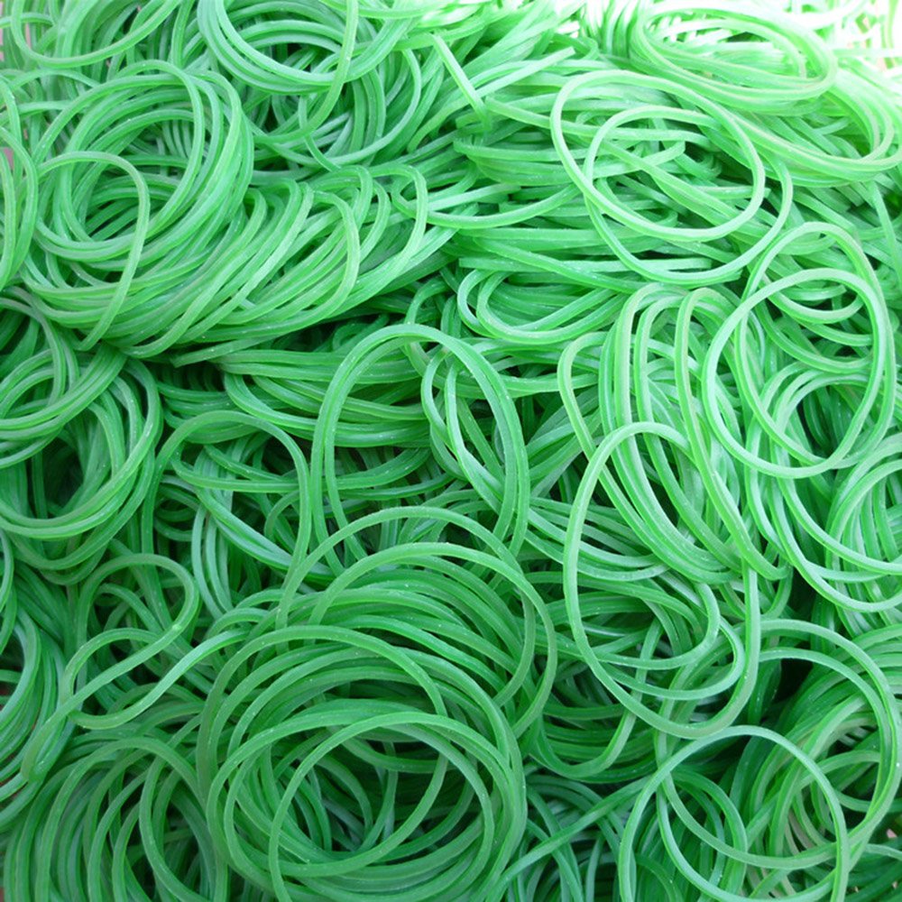 Hamosky Rubber Band Paper Bills Dollars Money Elastic Stretchable Bands 500Pcs (Green)