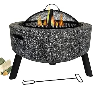 FZC-YM Mesa Redonda para fogatas, Calentador de Patio con Cubierta