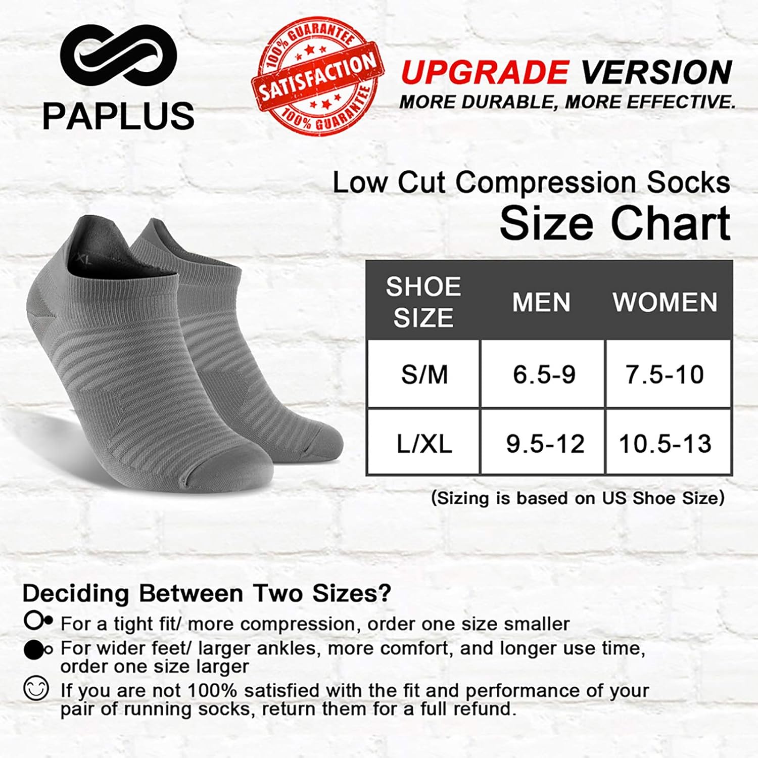 Compression Running Ankle Socks Low Cut(6 Pairs) for Men & Women: Clothing