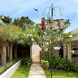 Urban Deco Bird Feeding Station Kit Heavy Duty Pole with Multiple Hooks view 3