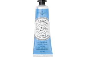 La Chatelaine 20% Shea Butter Hand Cream, Travel Size, Organic Argan Oil, Moisturizing, Nourishing, Repairing, Extra Rich, Non-Greasy, Made in France, Paraben Free, 1 oz/ 30ml - Amber Cashmere