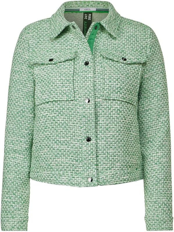 Veste Bouclé, Vert céleri, XXL Femme