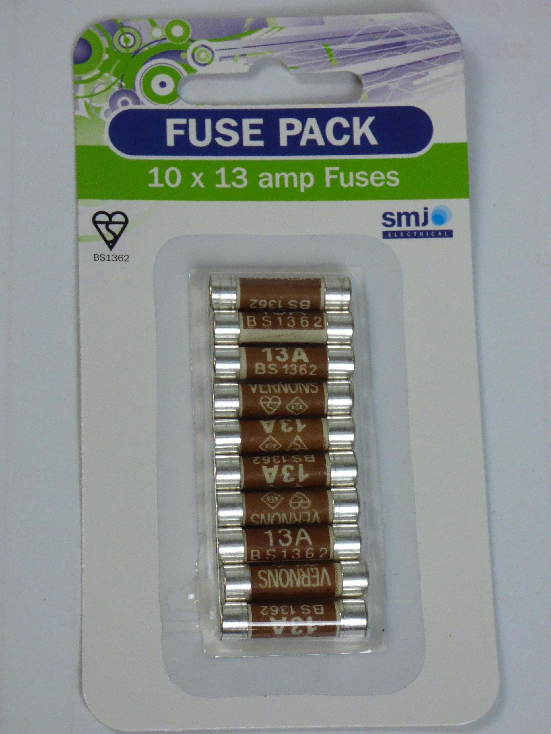 MBN 13 Amp Plug Top Fuse Pack of 10 - BS1362 APROVED UK