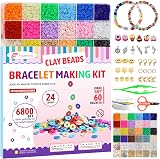 Fournine 6800 Pcs Clay Beads Friendship Bracelet Kit with Charms and Beads view 2
