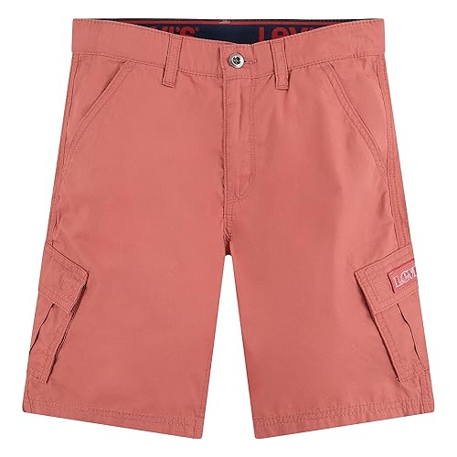 Levi's Boys' Cargo Shorts, Mineral Red, 8