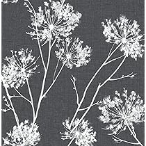 Nextwall One O Clocks Botanical Peel And Stick Wallpaper Charcoal Amazon Com