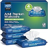 Inspire Adult Wet Wipes, Wash Cloths | Adult Wipes for Incontinence &amp; Cleansing for Elderly, 8"x12" (200 Count)