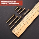ZWFSDM Color Zinc Plated Carbon Steel Self-Tapping Screws Wood Metal Plastic M4 view 3
