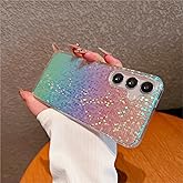 Compatible with Samsung Galaxy S23 Plus Case Women Girls, [Holographic Iridescent Color Changing Effect] Fashion Slim Shockproof Cute and Unique Protective Phone Case