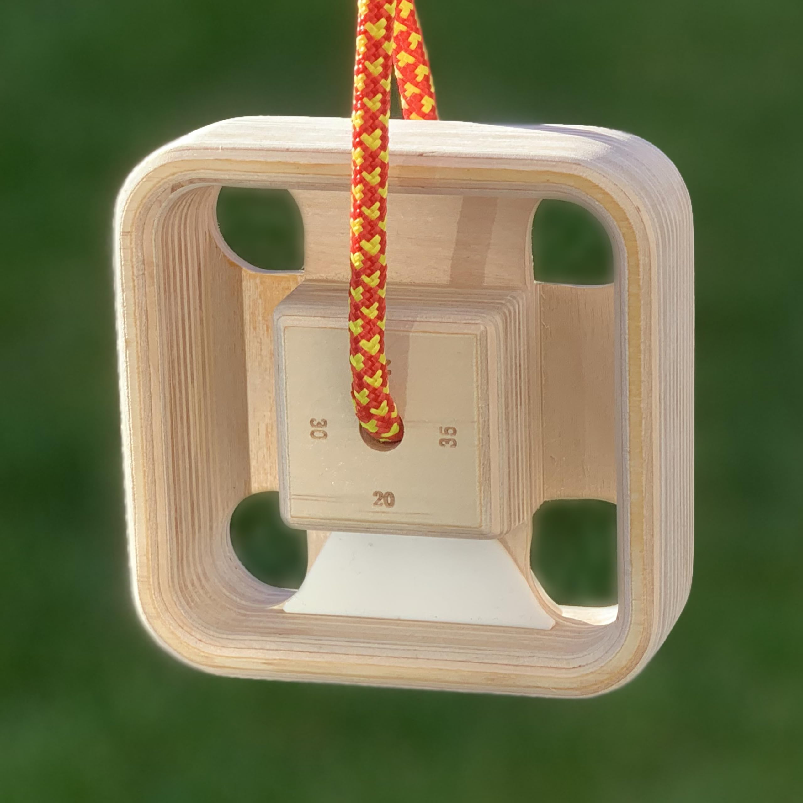 Nature Care MegaEdge Portable Rock Climbing Hangboard | 10-35mm deep edges, 110, 80, 45mm pinches | Finger Strength Training Device | by MUSCLE MOUNTAIN® (Single)