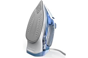 IRONDAY 1200W Steam Iron for Clothes with Fast Heating, Ceramic Coating Soleplate, Adjustable Thermostat Dial, Self-Cleaning