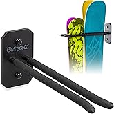 GoSports Wall Mounted Ski and Snowboard Storage Rack - 2 or 8 Ski Sizes